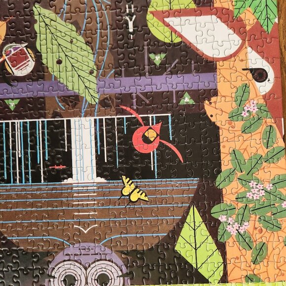 Charley Harper 1000 Piece Jigsaw Puzzle Birducopia Birds Jigsaw Puzzle Bird Blue - Picture 12 of 16